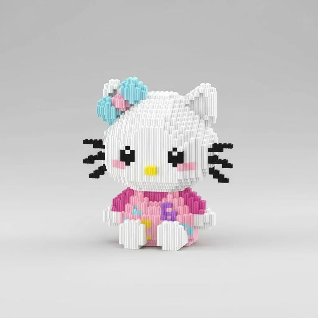 Zittende Hello Kitty met strik | Bouwpakket