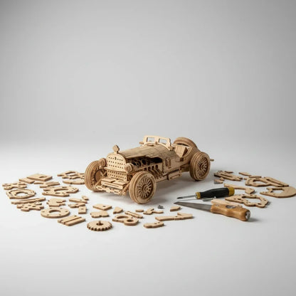 Vintage sportwagen | 3D Houten Bouwpakket