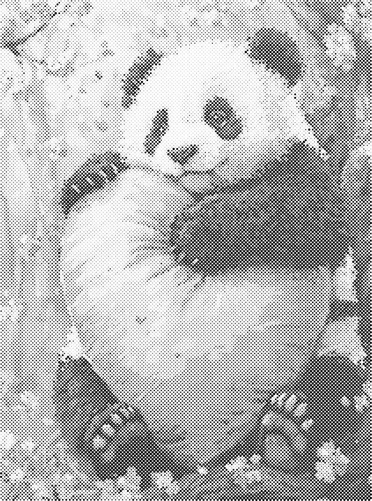 Panda met kussen | Dot Painting
