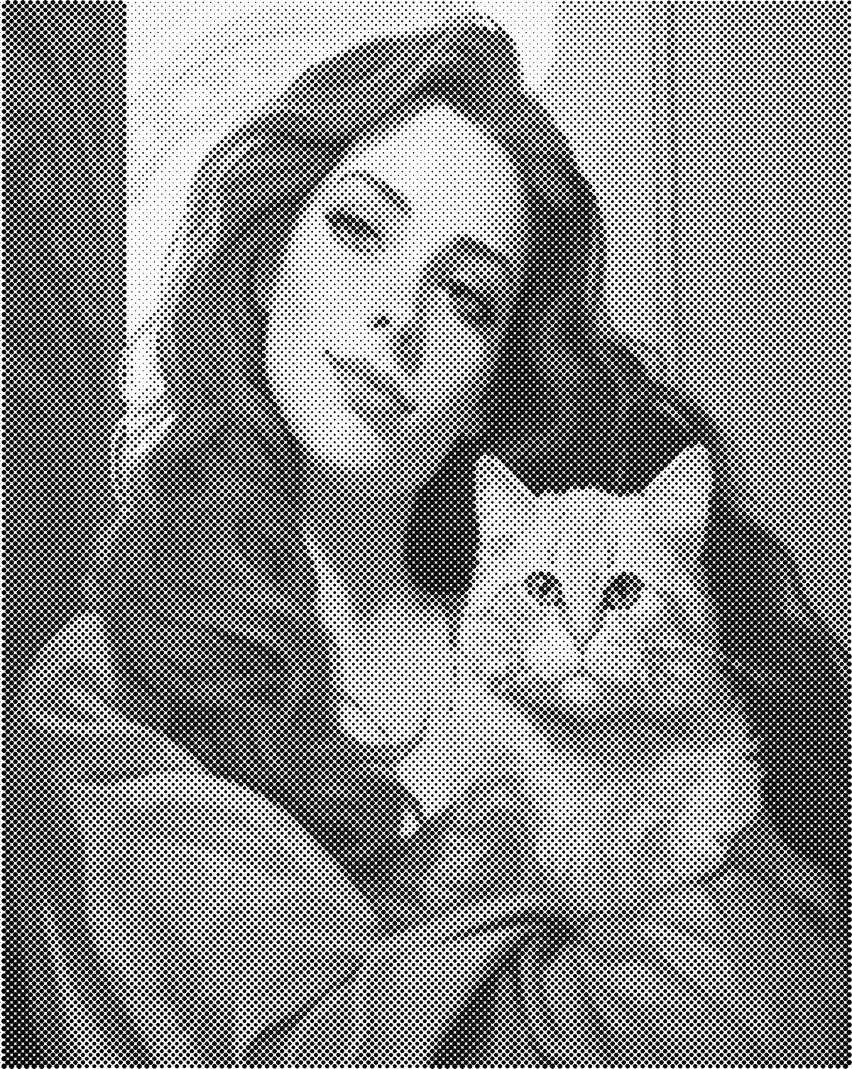 Vrouw met kat | Dot Painting