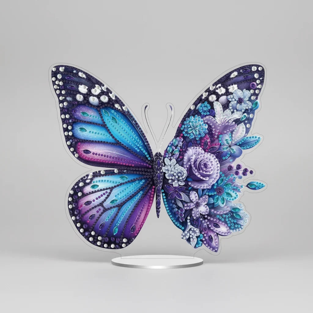 5d paarse vlinder | Diamond Painting