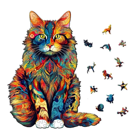 Stoere kat | Houten Puzzel