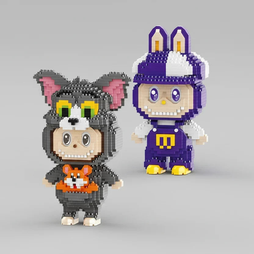 Harig monster in kattenpak met muis | Bouwpakket