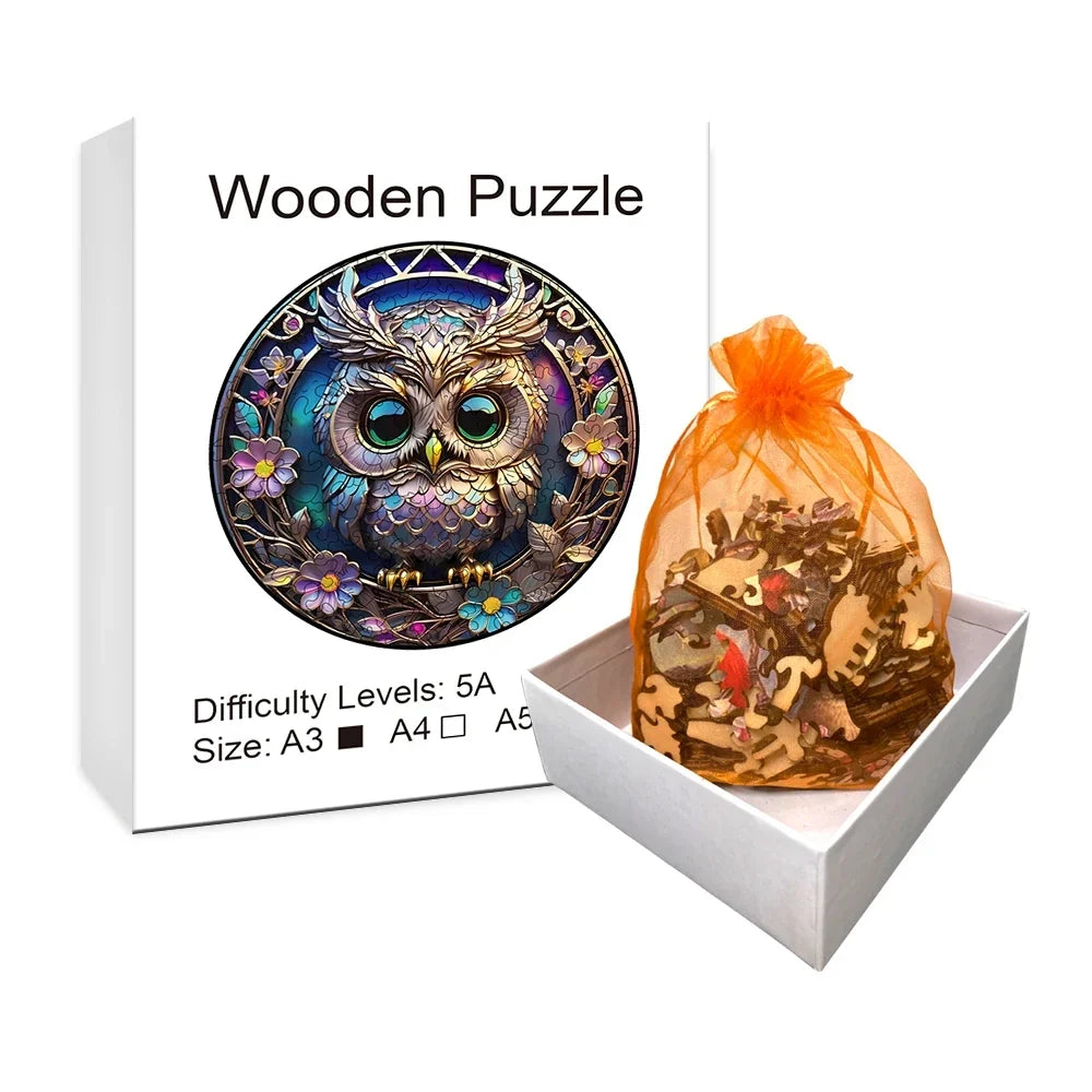 Grappige uil | Houten Puzzel