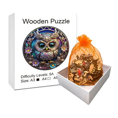 Grappige uil | Houten Puzzel