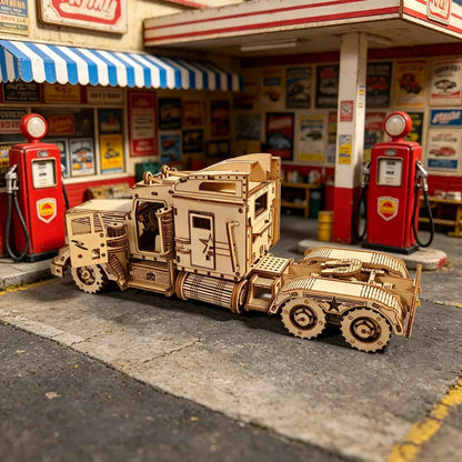 Vintage amerikaanse vrachtwagen | 3D Houten Bouwpakket