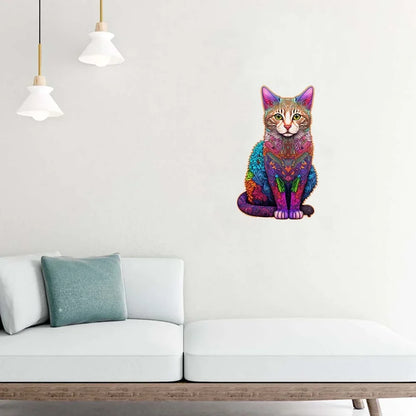 Kleurrijke kat | Houten Puzzel
