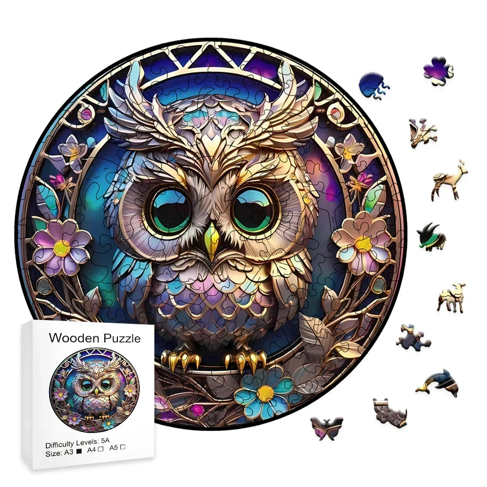 Grappige uil | Houten Puzzel