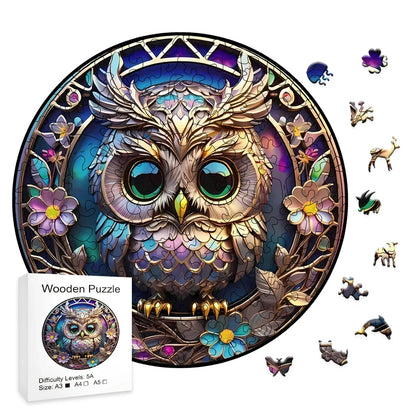 Grappige uil | Houten Puzzel