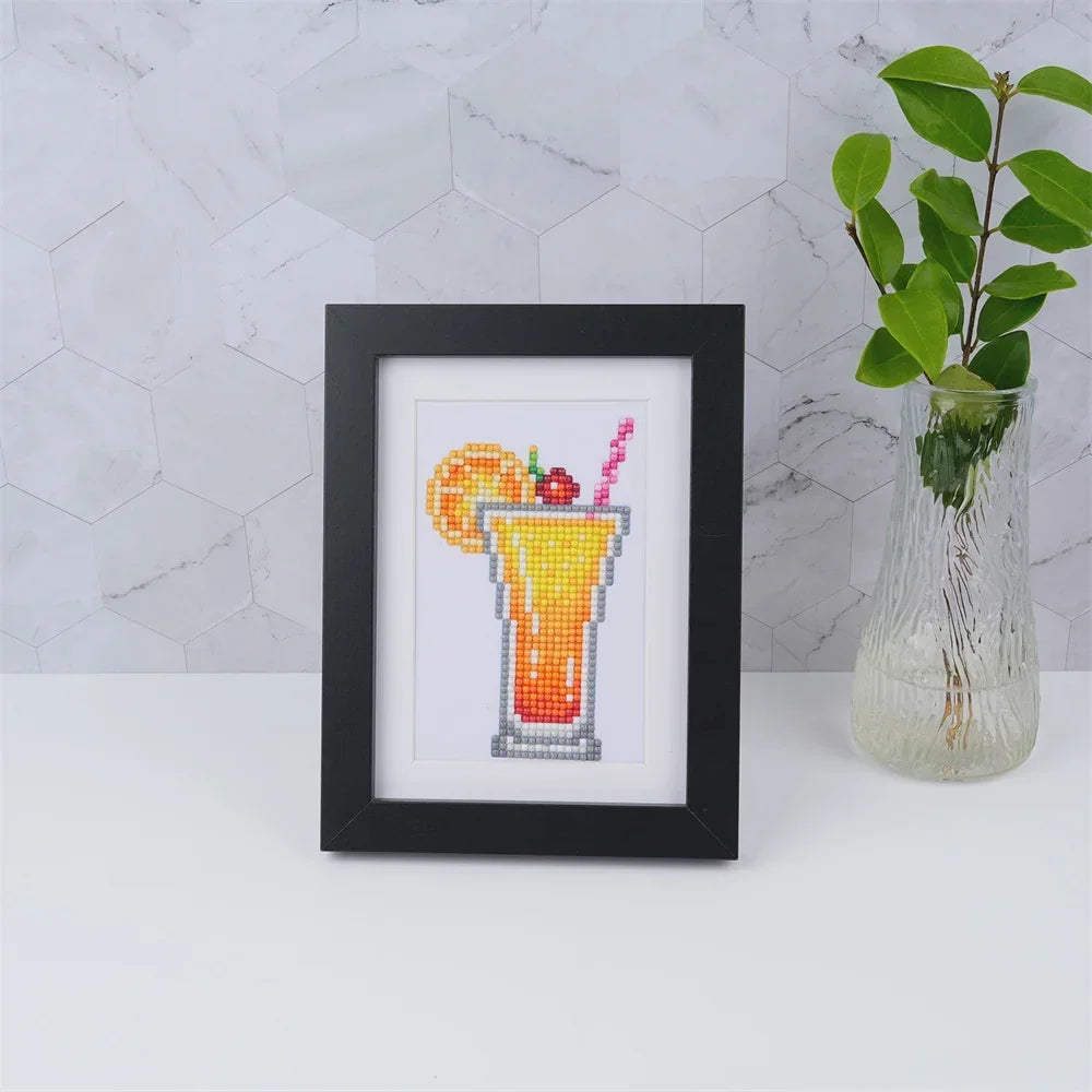 12 Mini Diamond Paintings | Cocktails | Diamond Painting
