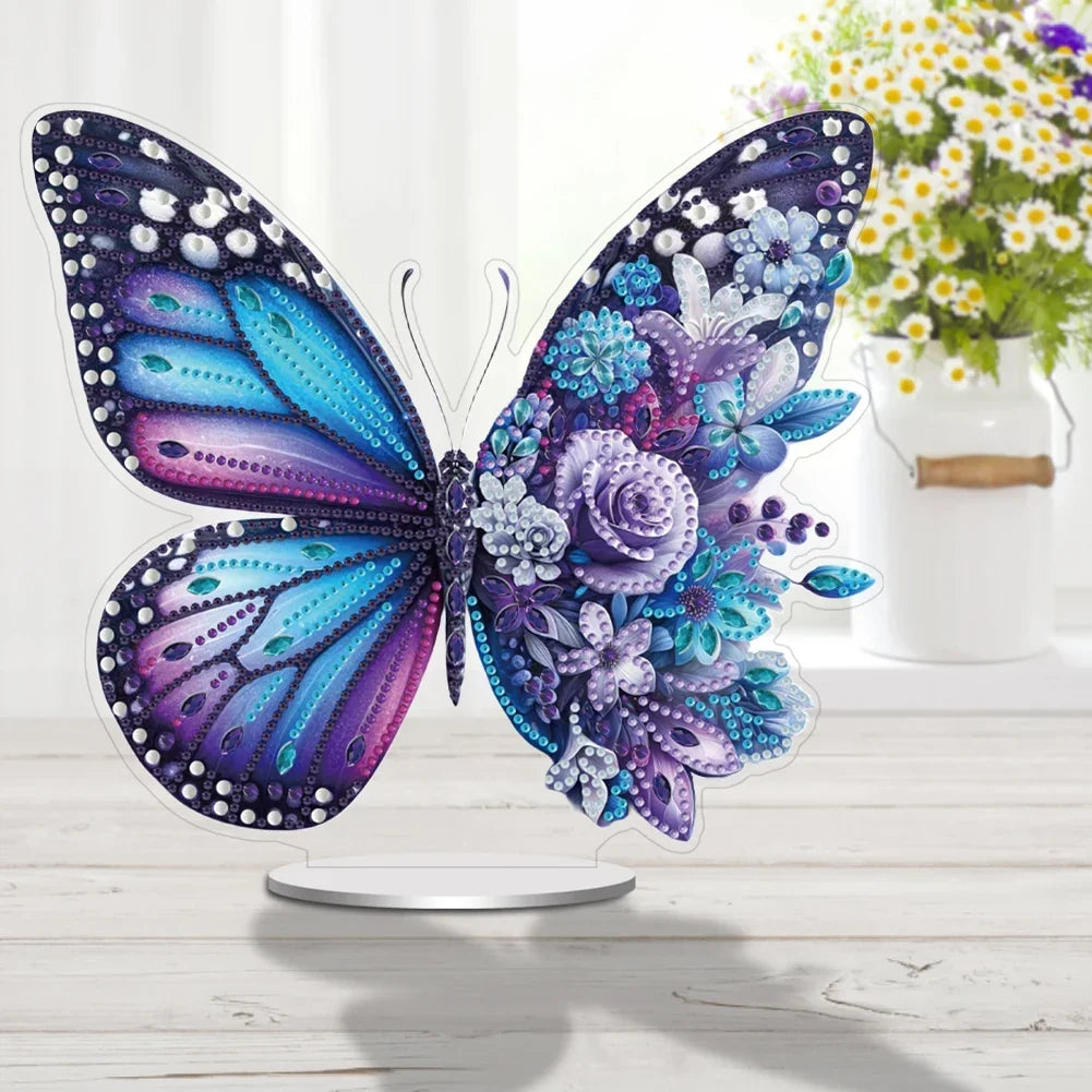 5d paarse vlinder | Diamond Painting