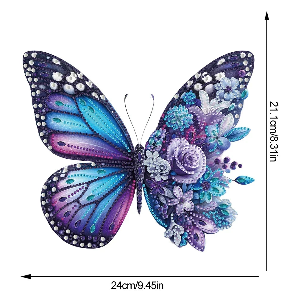 5d paarse vlinder | Diamond Painting