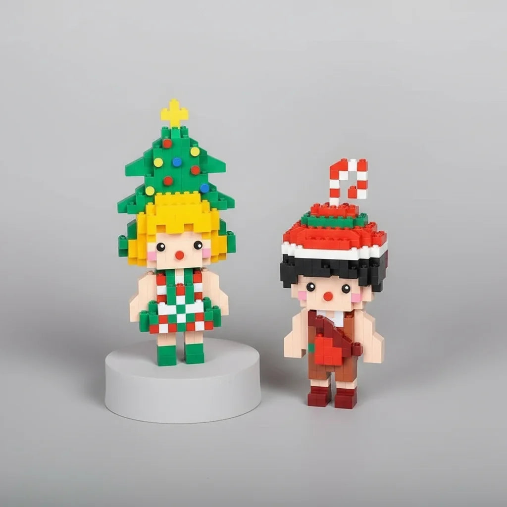 Kerstman met engeltjes | Bouwpakket