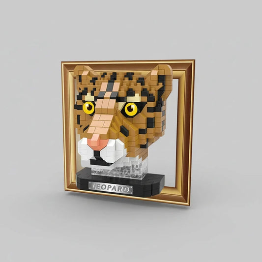 Mini 3D Luipaard Wandpaneel | Bouwpakket