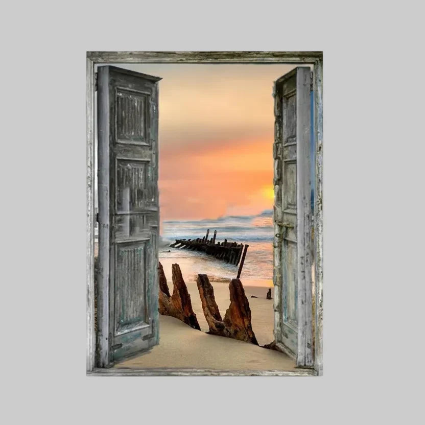 Zonsondergang aan de steiger | Diamond Painting