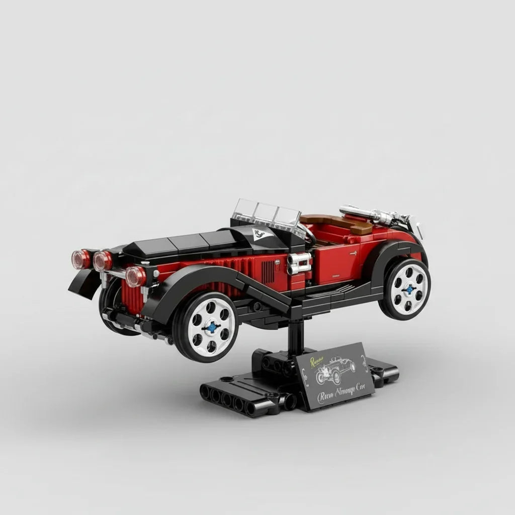Vintage rode auto | Bouwpakket