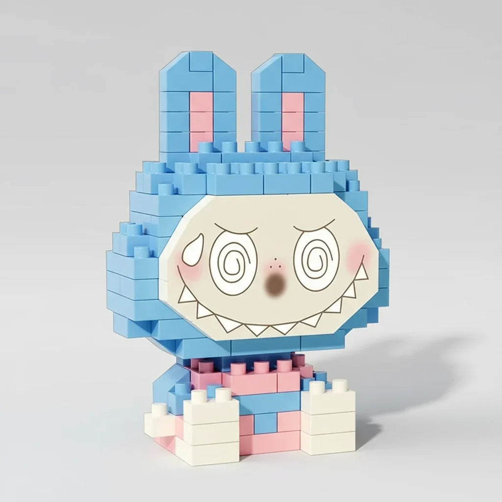 Mini blauw harig monster | Bouwpakket