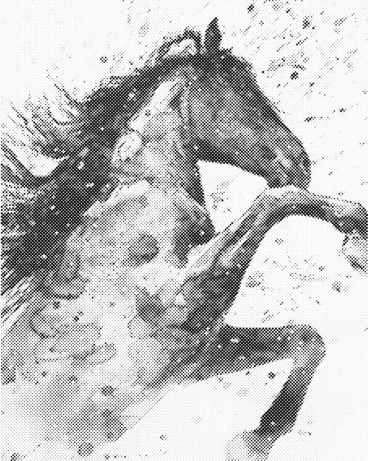 Stoer paard | Dot Painting