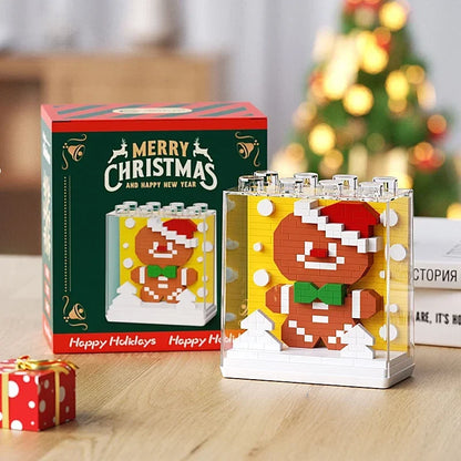 Kerstfiguren in blok | Bouwpakket