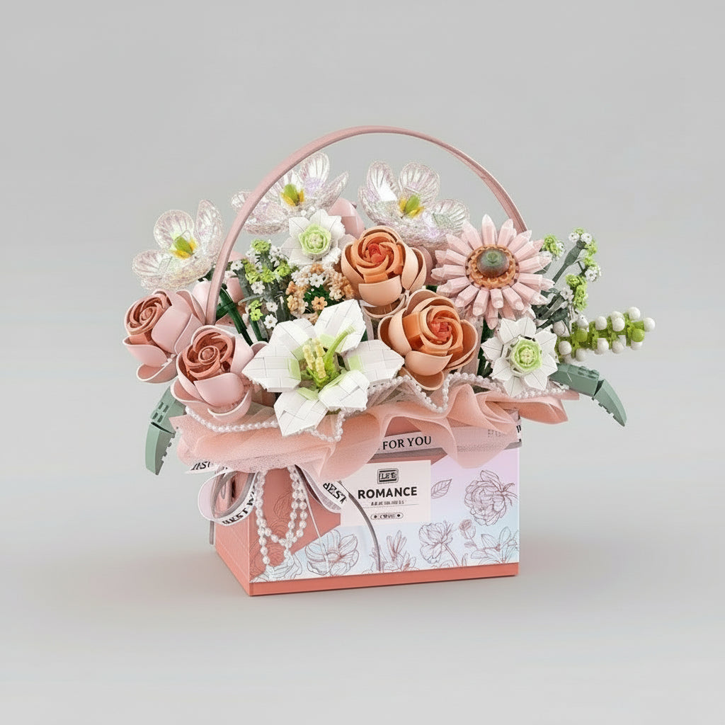 Roze rozenmand | Bouwpakket