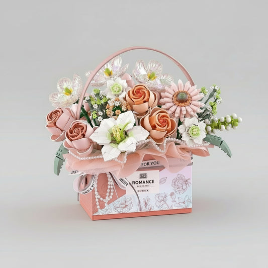 Roze rozenmand | Bouwpakket