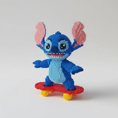 Mega blauw wezen op skateboard | Bouwpakket