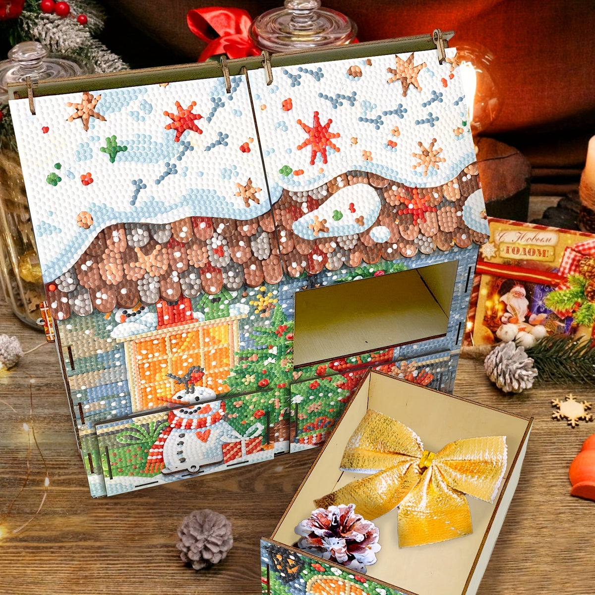 Huis met lades | Bouwpakket | Diamond Painting