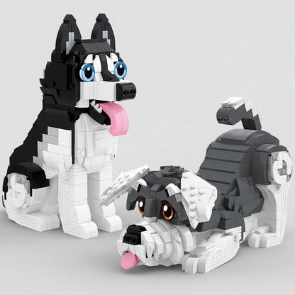 Zittende husky | Bouwpakket