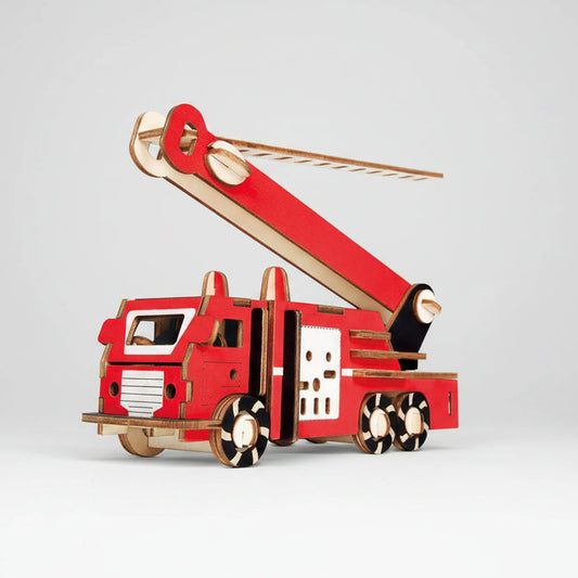 Brandweerwagen | 3D Houten Bouwpakket