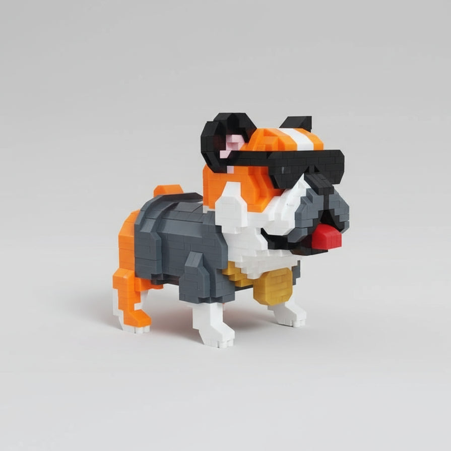 Bulldog met zonnebril | Bouwpakket