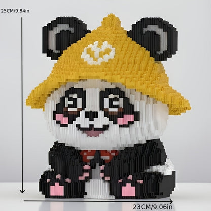 Panda met gele hoed | Bouwpakket