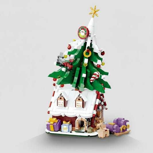Kerstboom op kersthuisje | Bouwpakket