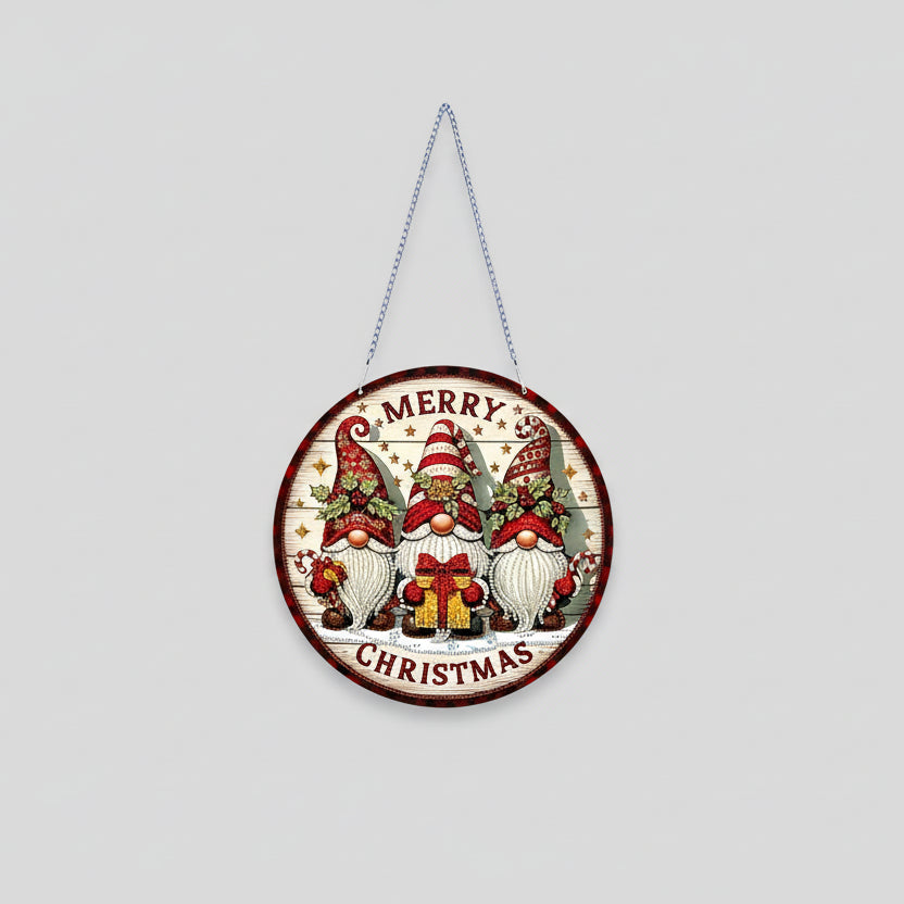Decoratie hanger kerst kabouters | Kerstkabouters | Diamond Painting