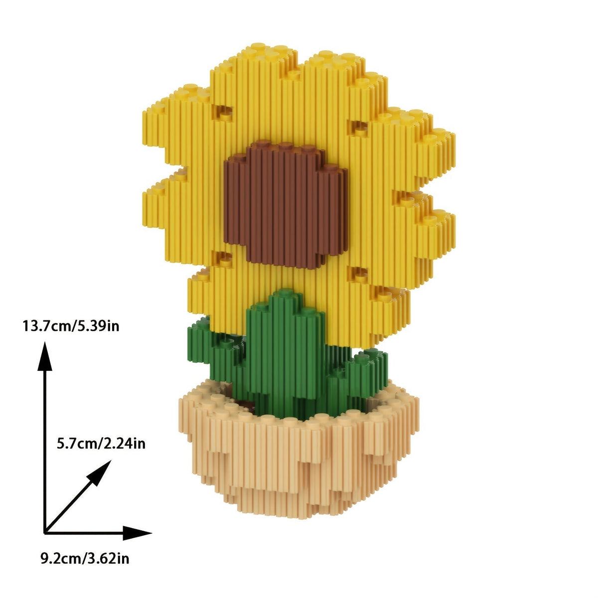 Cactus roos zonnebloem | Bouwpakket