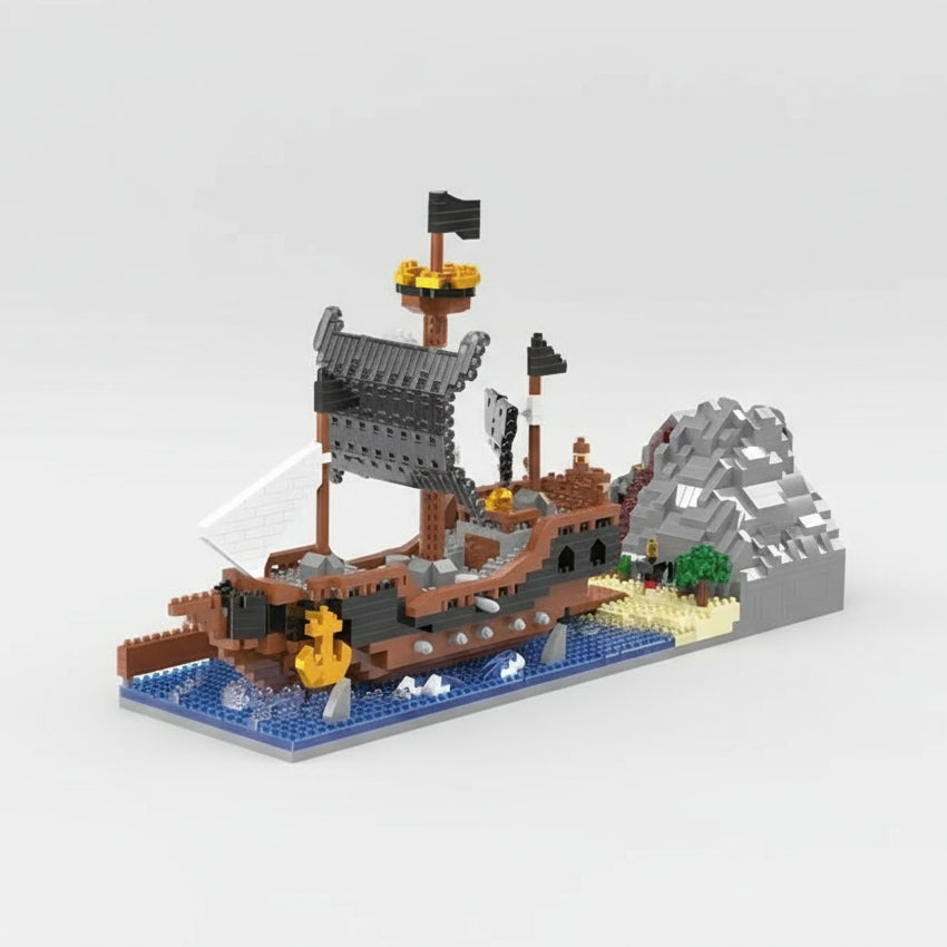 Piraten schip op water | Bouwpakket