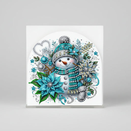 Sneeuwpop servethouder | Servethouder | Diamond Painting