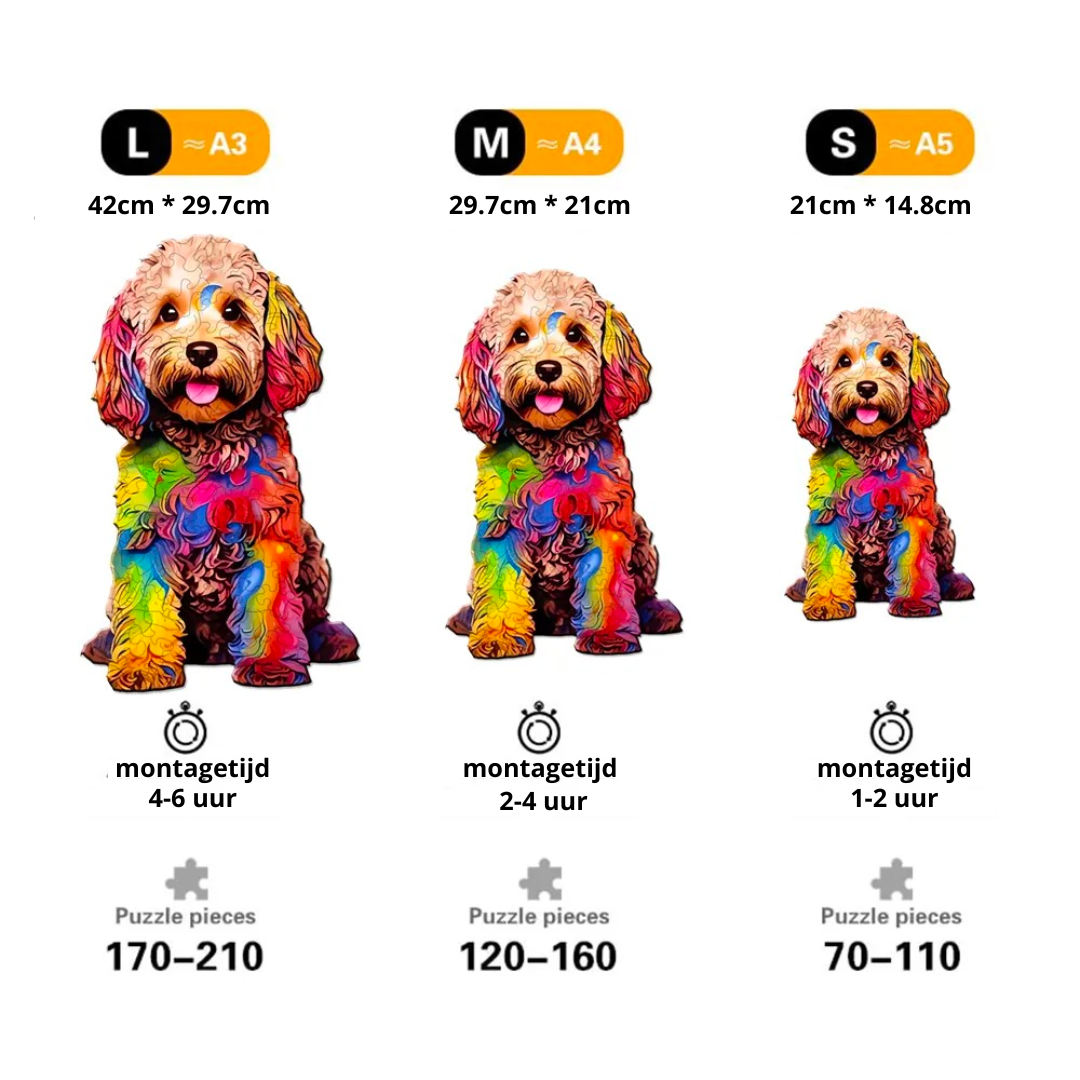 Schattige hond | Houten Puzzel