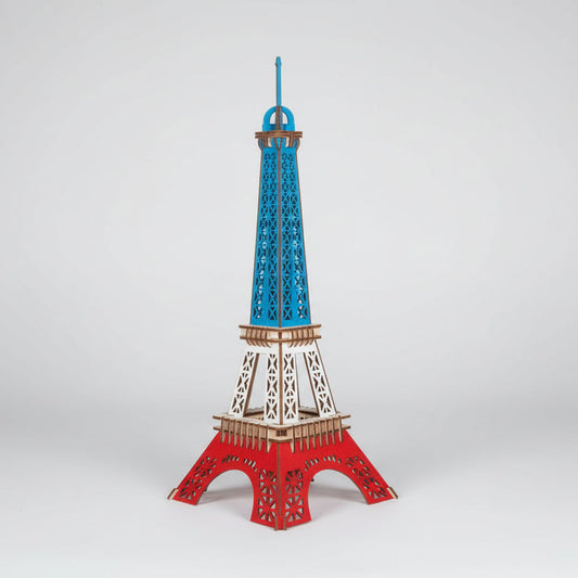Gekleurde eiffeltoren | 3D Houten Bouwpakket