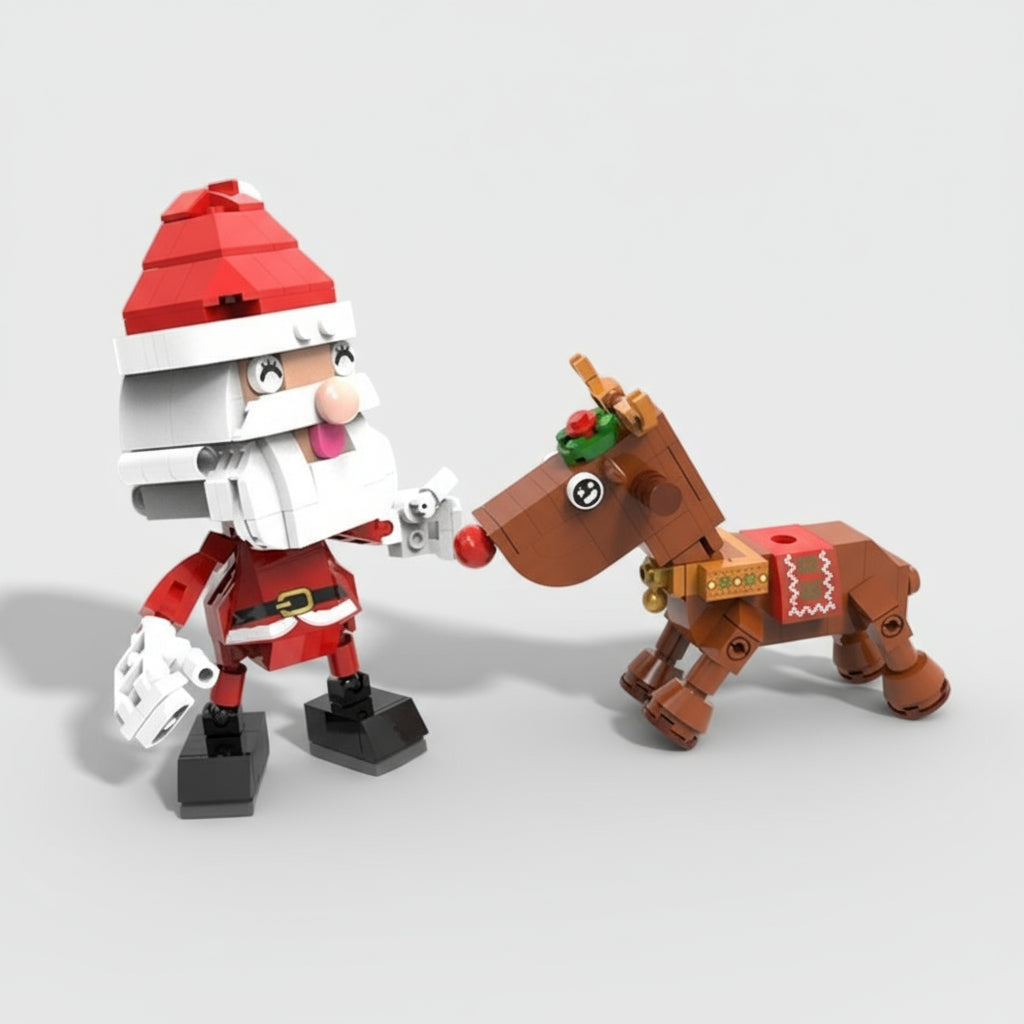 Kerstman op rendier | Bouwpakket