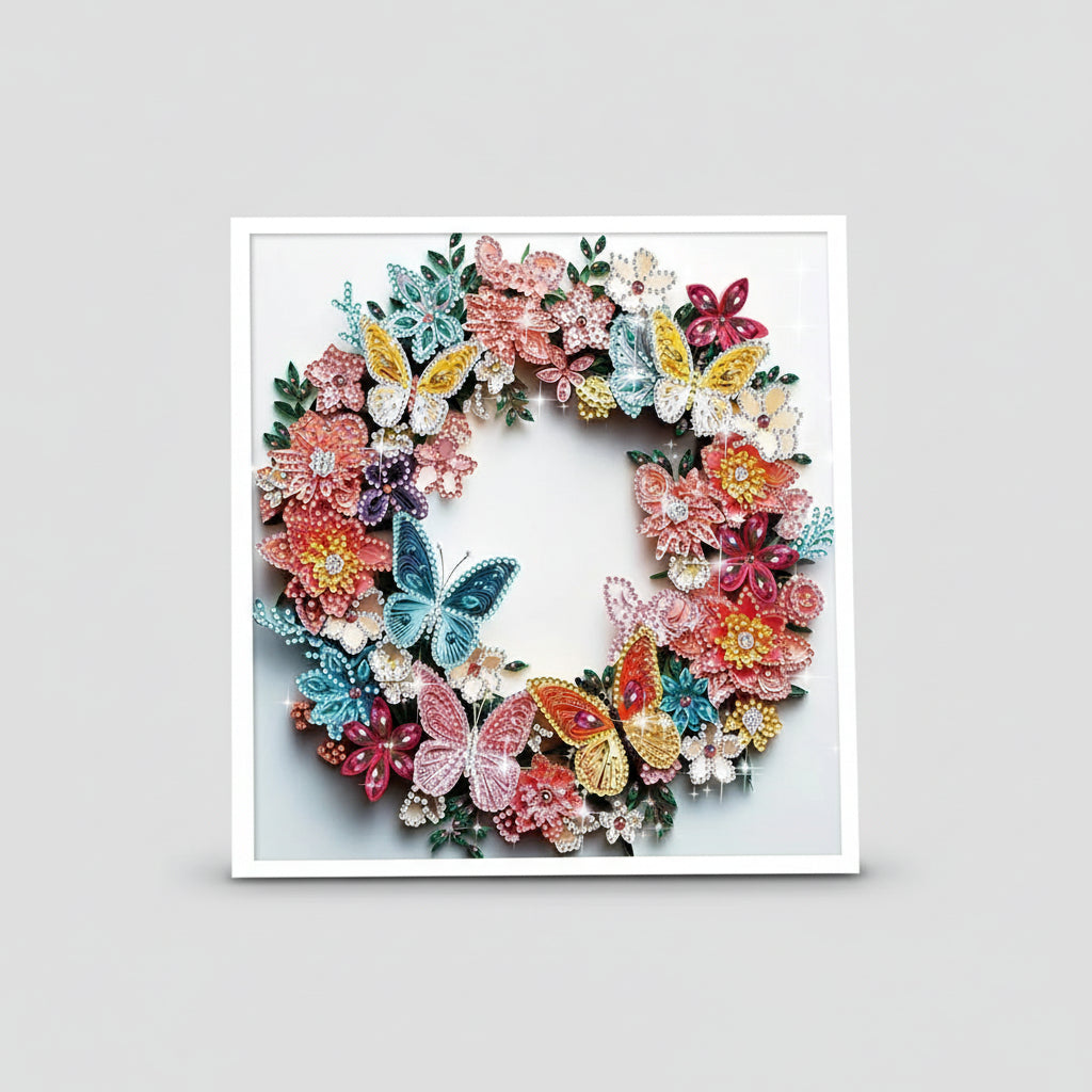 Bloemen krans | Diamond Painting