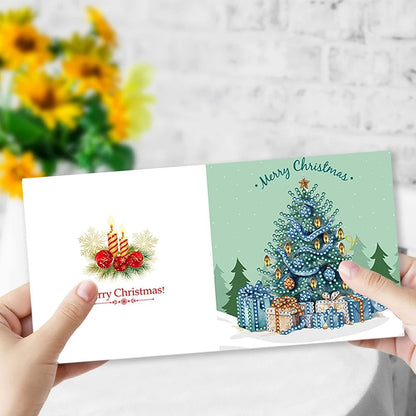 Kerstboom kerstkaarten 8 stuks | 8 stuks | Diamond Painting