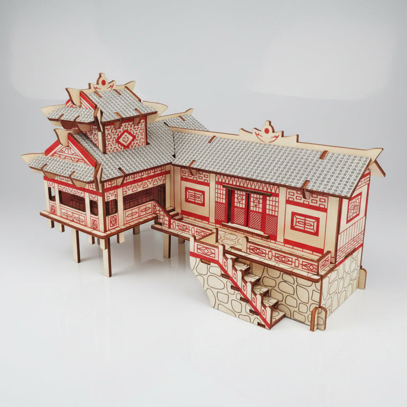 Paalwoning | 3D Houten Bouwpakket