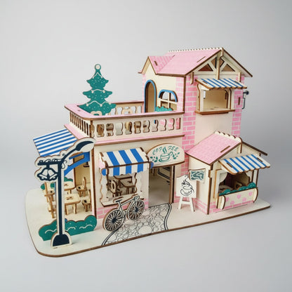 Romantische koffiebar | 3D Houten Bouwpakket