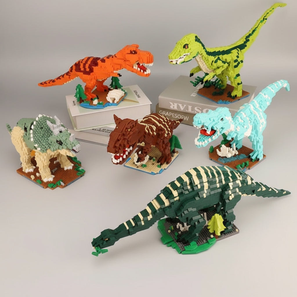 Velociraptor op bouwplaat | Bouwpakket