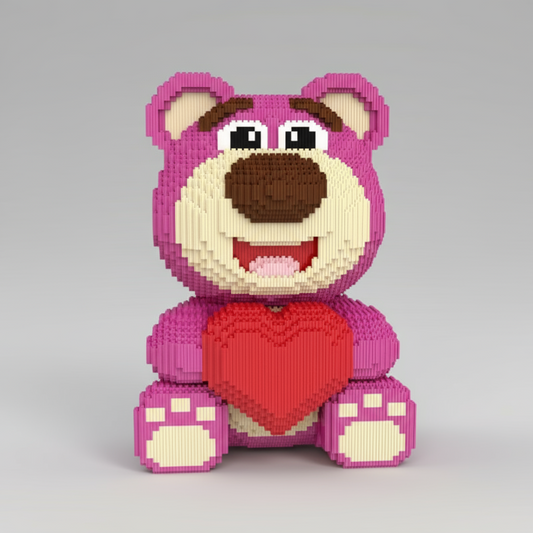 Roze beer met hart | Bouwpakket